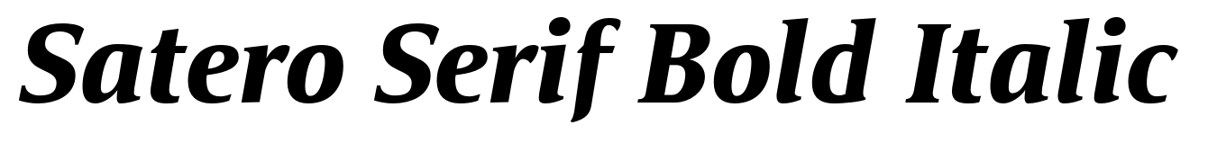 Satero Serif Bold Italic
